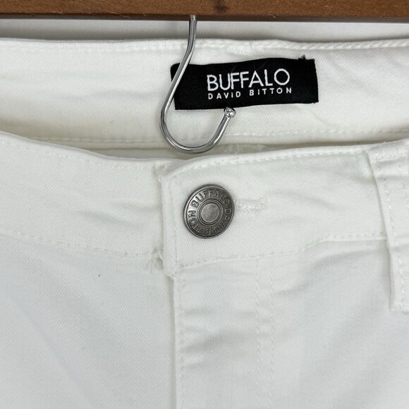 Buffalo David Bitton Jeans Womens 6/28 White Mid-Rise Stretch Soft Ankle Grazer - Picture 7 of 16